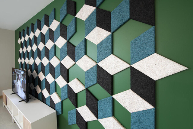 Matude Cewood Acoustic Design Panels Tiles Diamond 02