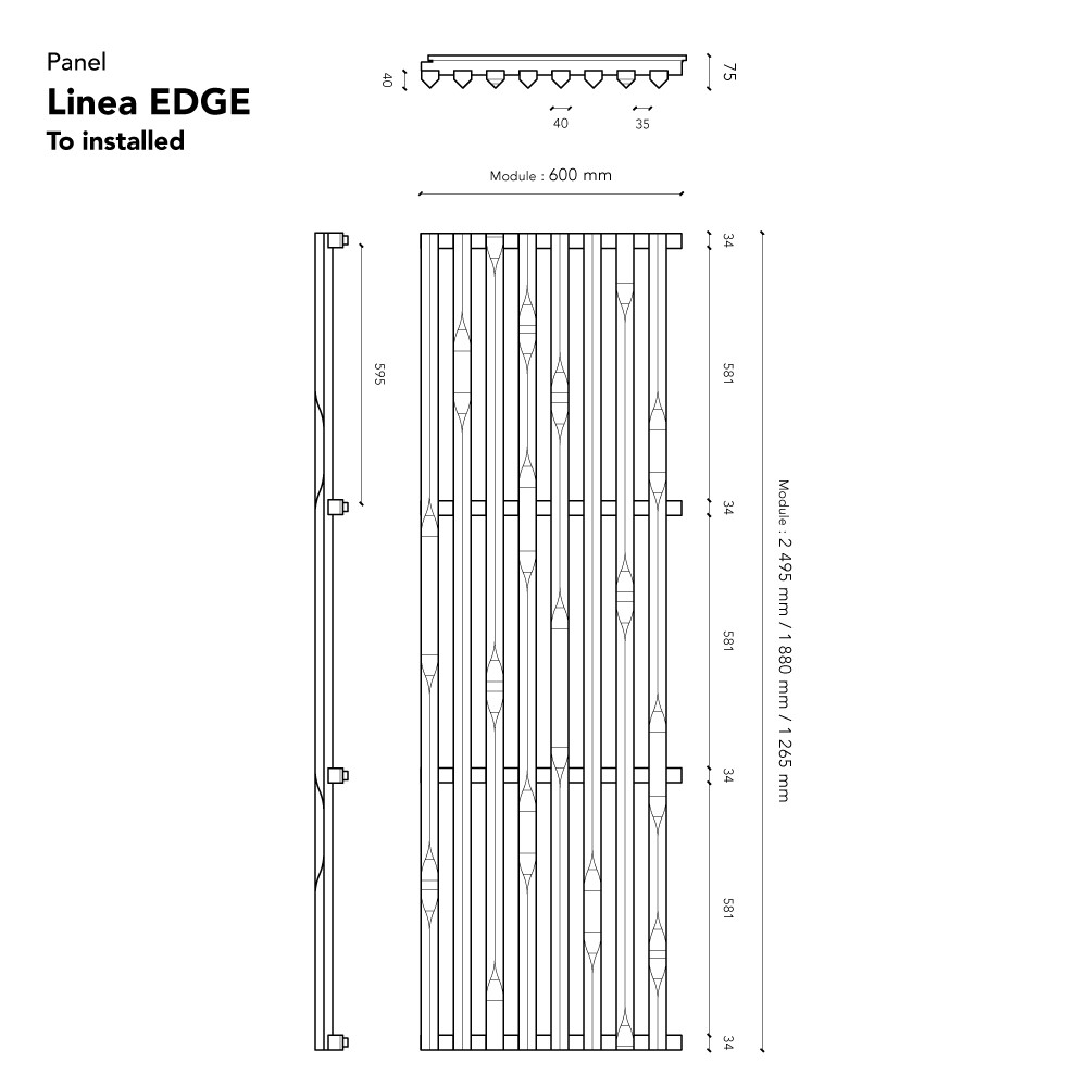 Matude Laudescher Linea 3D Edge Ceiling installation